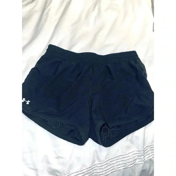Under Armour Women's HeatGear Running Shorts S Black Lightweight Activewear - Picture 1 of 9